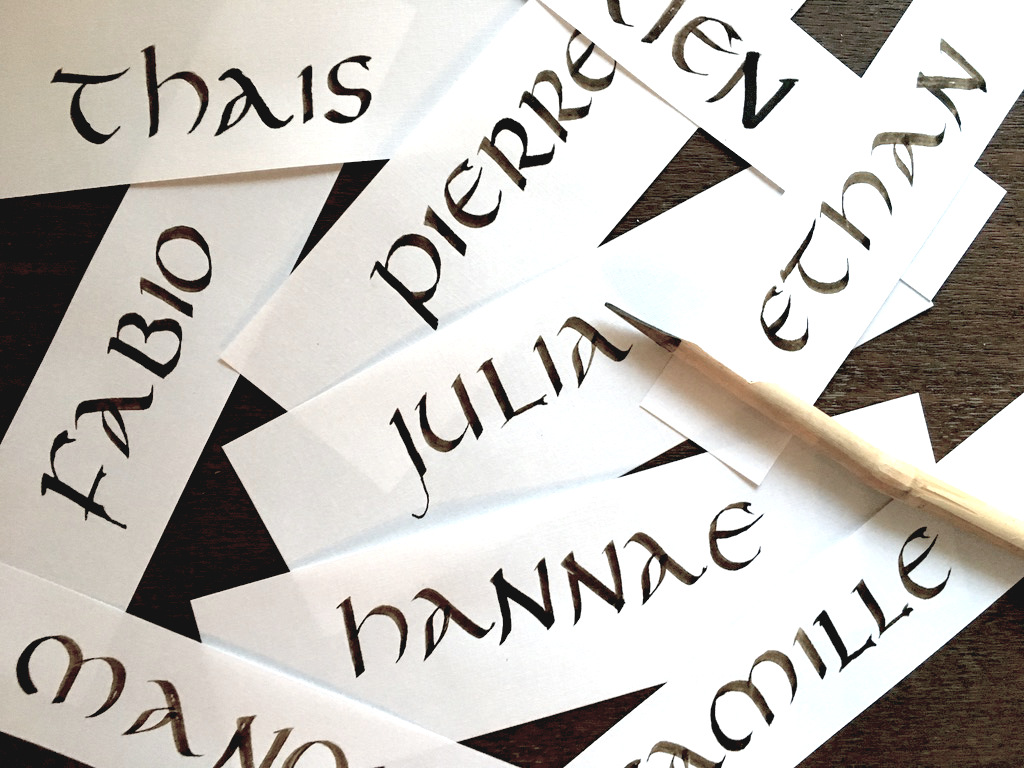 calligraphe bordeaux Prestations : atelier de calligraphie latine