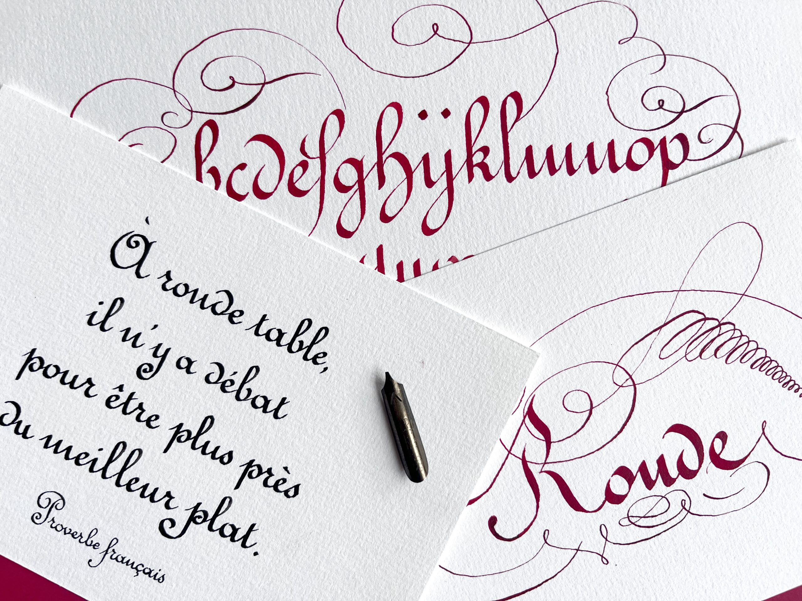 stage calligraphie ronde française