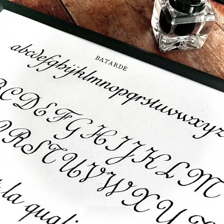 stage calligraphie bâtarde coulée