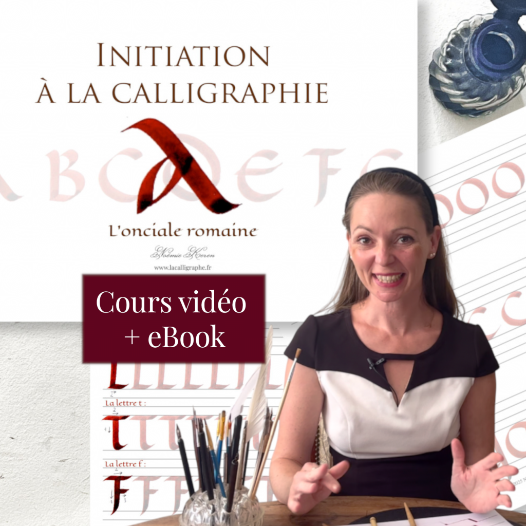 cours vidéo calligraphie onciale romaine