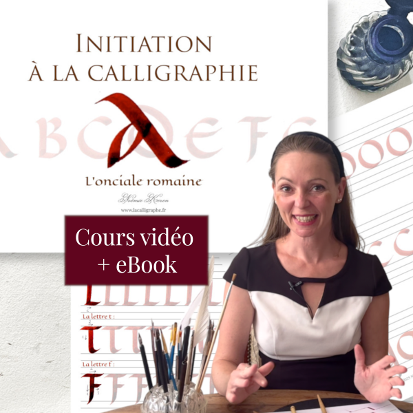 cours vidéo calligraphie onciale romaine
